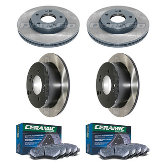 DuraGo® - Electrophoretic Coated 1-Piece Plain Brake Kit with Ceramic Brake Pads