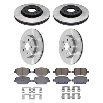 DuraGo® - Electrophoretic Coated Plain Front and Rear Brake Kit with Ceramic Pads
