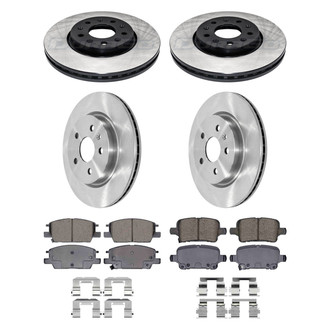DuraGo® - Electrophoretic Coated Plain Front and Rear Brake Kit with Ceramic Pads