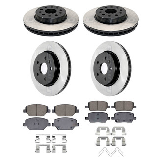 DuraGo® - Electrophoretic Coated 1-Piece Plain Brake Kit with Ceramic Brake Pads