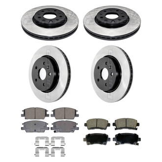 DuraGo® - Electrophoretic Coated Plain Front and Rear Brake Kit with Ceramic Pads