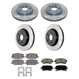 DuraGo® - Electrophoretic Coated Plain Front and Rear Brake Kit with Ceramic Pads
