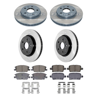DuraGo® - Electrophoretic Coated Plain Front and Rear Brake Kit with Ceramic Pads