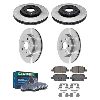 DuraGo® - Electrophoretic Coated Plain Front and Rear Brake Kit with Ceramic Pads