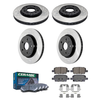 DuraGo® - Electrophoretic Coated Plain Front and Rear Brake Kit with Ceramic Pads