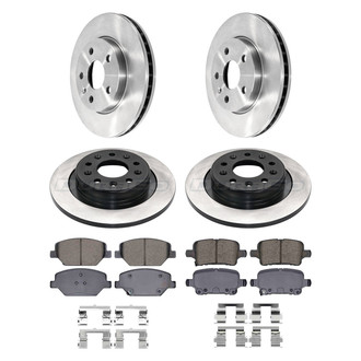 DuraGo® - Electrophoretic Coated Plain Front and Rear Brake Kit with Ceramic Pads
