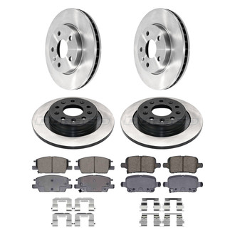DuraGo® - Electrophoretic Coated Plain Front and Rear Brake Kit with Ceramic Pads