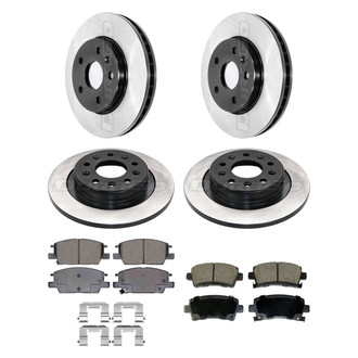 DuraGo® - Electrophoretic Coated Plain Front and Rear Brake Kit with Ceramic Pads