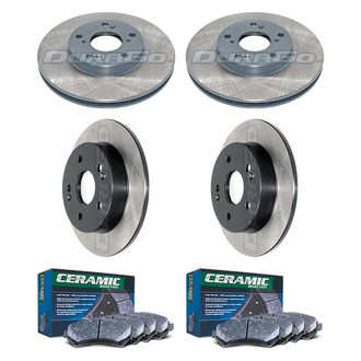 DuraGo® - Electrophoretic Coated Plain Brake Kit with Ceramic Pads