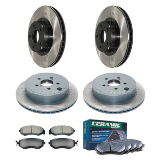 DuraGo® - Electrophoretic Coated Plain Front and Rear Brake Kit with Ceramic Pads