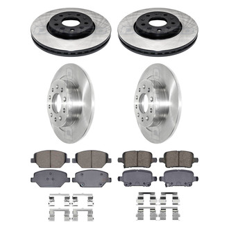 DuraGo® - Electrophoretic Coated Plain Front and Rear Brake Kit with Ceramic Pads