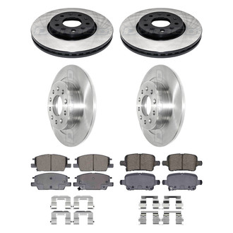 DuraGo® - Electrophoretic Coated Plain Front and Rear Brake Kit with Ceramic Pads