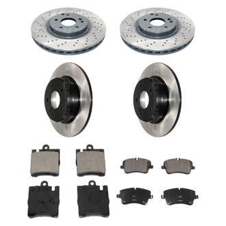 DuraGo® - Electrophoretic Coated Plain Front and Rear Brake Kit with Ceramic Pads