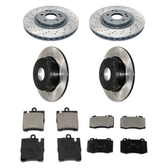 DuraGo® - Electrophoretic Coated Plain Front and Rear Brake Kit with Ceramic Pads