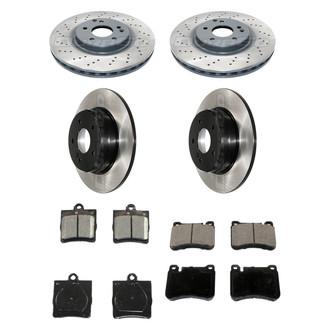 DuraGo® - Electrophoretic Coated Plain Front and Rear Brake Kit with Ceramic Pads