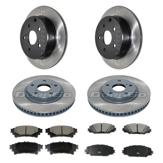 DuraGo® - Electrophoretic Coated Plain Front and Rear Brake Kit with Ceramic Pads