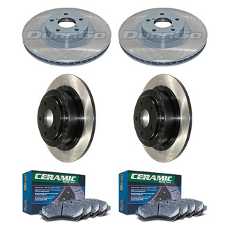 DuraGo® - Electrophoretic Coated 1-Piece Plain Brake Kit with Ceramic Brake Pads
