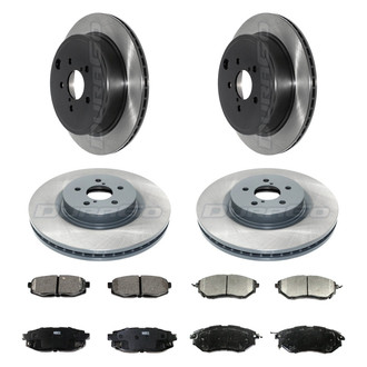 DuraGo® - Electrophoretic Coated Plain Front and Rear Brake Kit with Ceramic Pads