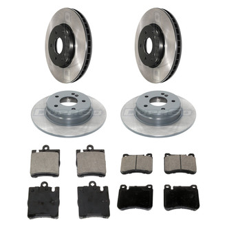 DuraGo® - Electrophoretic Coated Plain Front and Rear Brake Kit with Ceramic Pads