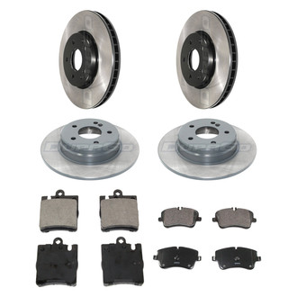 DuraGo® - Electrophoretic Coated Plain Front and Rear Brake Kit with Ceramic Pads
