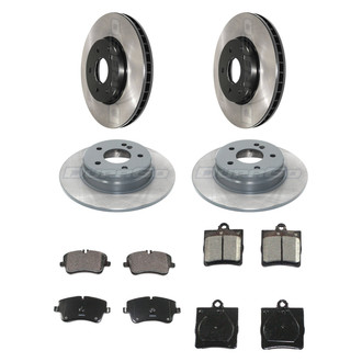 DuraGo® - Electrophoretic Coated Plain Front and Rear Brake Kit with Ceramic Pads
