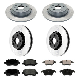 DuraGo® - Electrophoretic Coated 1-Piece Plain Brake Kit with Ceramic Brake Pads