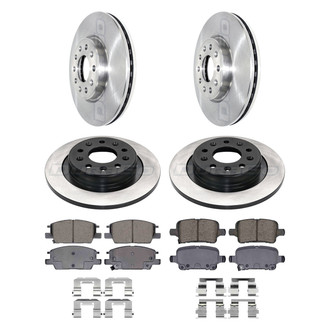 DuraGo® - Electrophoretic Coated Plain Front and Rear Brake Kit with Ceramic Pads