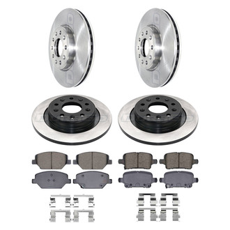 DuraGo® - Electrophoretic Coated Plain Front and Rear Brake Kit with Ceramic Pads