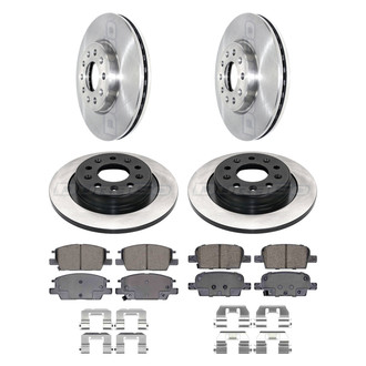 DuraGo® - Electrophoretic Coated Plain Front and Rear Brake Kit with Ceramic Pads