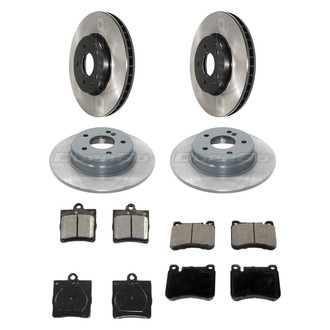 DuraGo® - Electrophoretic Coated Plain Front and Rear Brake Kit with Ceramic Pads
