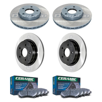 DuraGo® - Electrophoretic Coated 1-Piece Plain Brake Kit with Ceramic Brake Pads