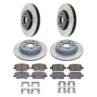 DuraGo® - Electrophoretic Coated Plain Brake Kit with Ceramic Pads