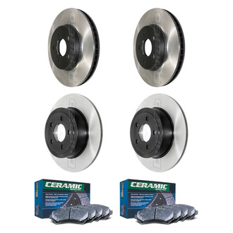 DuraGo® - Electrophoretic Coated Plain Front and Rear Brake Kit with Ceramic Pads