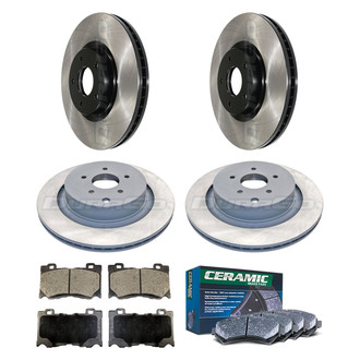 DuraGo® - Electrophoretic Coated Plain Front and Rear Brake Kit with Ceramic Pads