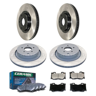 DuraGo® - Electrophoretic Coated Plain Front and Rear Brake Kit with Ceramic Pads