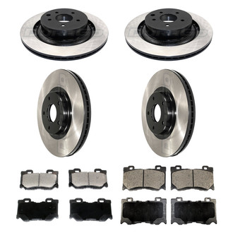 DuraGo® - Electrophoretic Coated Plain Front and Rear Brake Kit with Ceramic Pads
