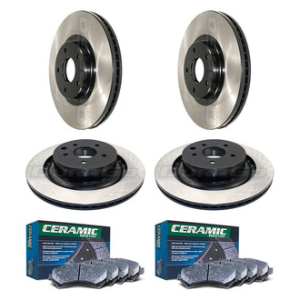 DuraGo® - Electrophoretic Coated Plain Front and Rear Brake Kit with Ceramic Pads