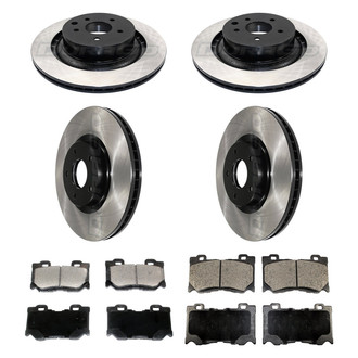 DuraGo® - Electrophoretic Coated Plain Front and Rear Brake Kit with Ceramic Pads