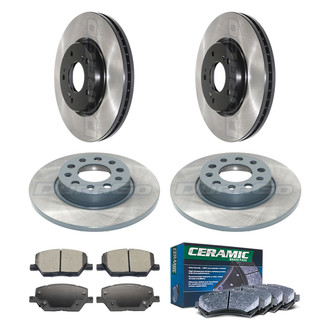 DuraGo® - Electrophoretic Coated Plain Front and Rear Brake Kit with Ceramic Pads