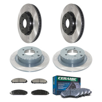 DuraGo® - Electrophoretic Coated Plain Front and Rear Brake Kit with Ceramic Pads