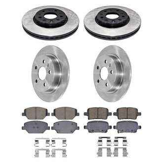 DuraGo® - Electrophoretic Coated Plain Front and Rear Brake Kit with Ceramic Pads