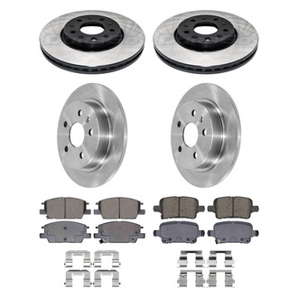 DuraGo® - Electrophoretic Coated Plain Front and Rear Brake Kit with Ceramic Pads