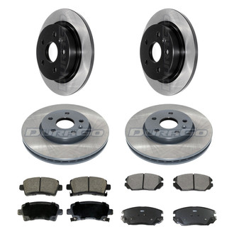 DuraGo® - Electrophoretic Coated Plain Front and Rear Brake Kit with Ceramic Pads