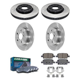 DuraGo® - Electrophoretic Coated Plain Front and Rear Brake Kit with Ceramic Pads