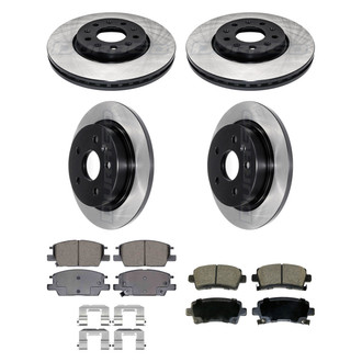 DuraGo® - Electrophoretic Coated Plain Front and Rear Brake Kit with Ceramic Pads