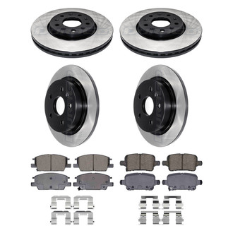 DuraGo® - Electrophoretic Coated Plain Front and Rear Brake Kit with Ceramic Pads