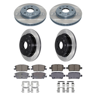 DuraGo® - Electrophoretic Coated Plain Front and Rear Brake Kit with Ceramic Pads