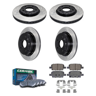 DuraGo® - Electrophoretic Coated Plain Front and Rear Brake Kit with Ceramic Pads