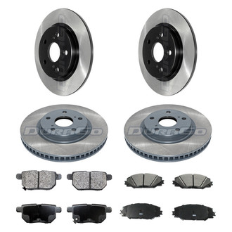 DuraGo® - Electrophoretic Coated 1-Piece Plain Brake Kit with Ceramic Brake Pads