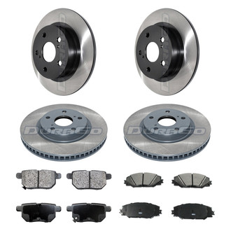DuraGo® - Electrophoretic Coated 1-Piece Plain Brake Kit with Ceramic Brake Pads